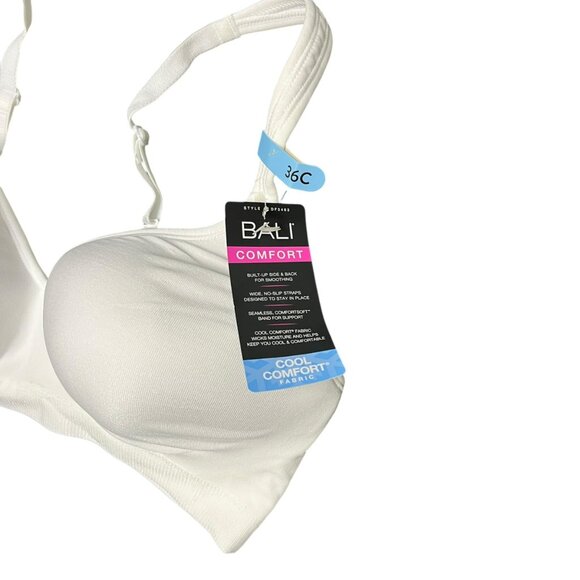 Bali Bra Wirefree Comfort Revolution Seamless No Wire Full Coverage 36C‎ White - Picture 2 of 6